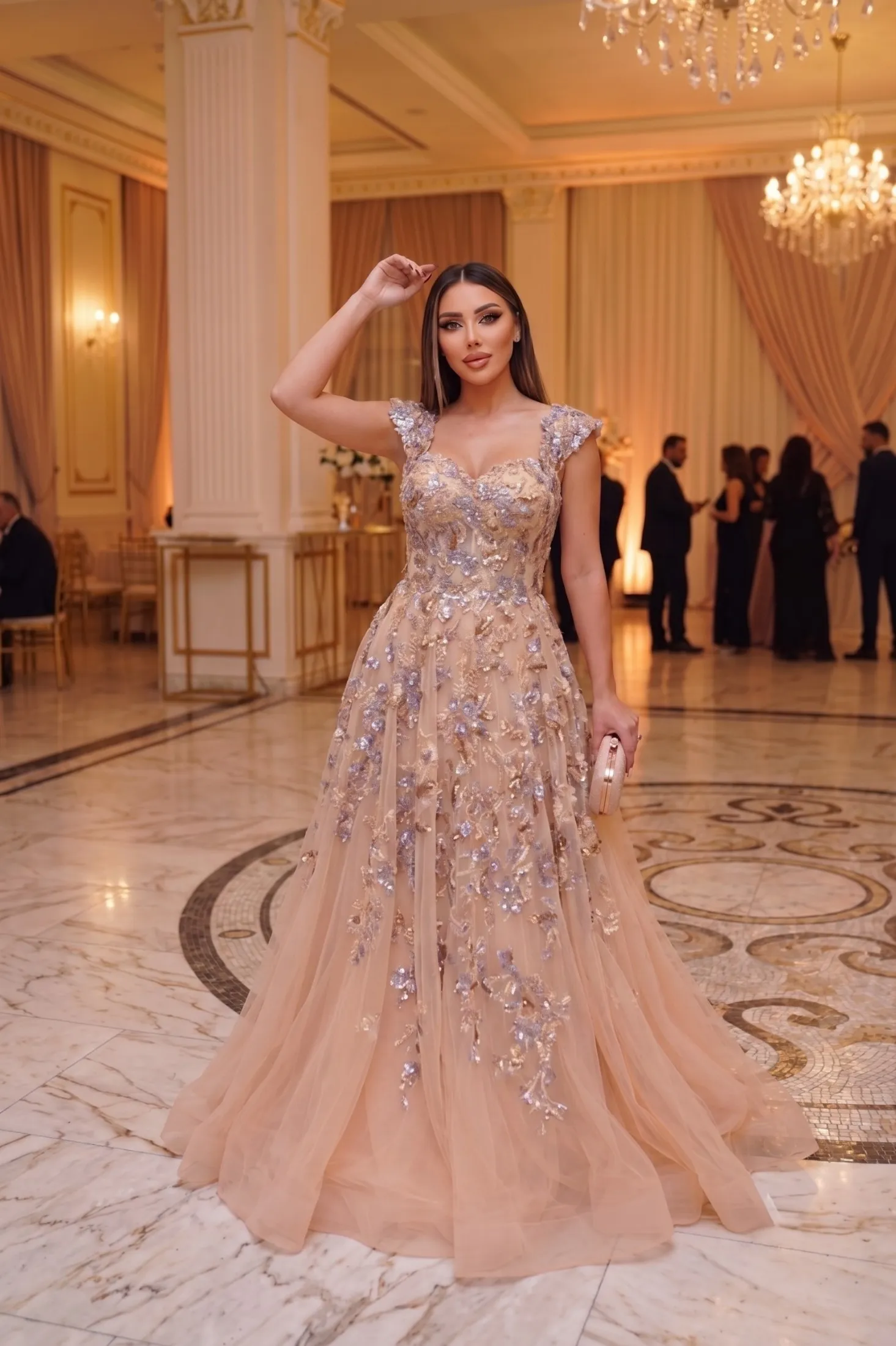 The Flowing Floral Mauve